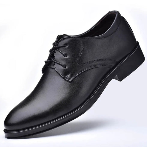 Men's Formal Leather Shoes Pointed Toe Loafers for Office Business Casual Wear